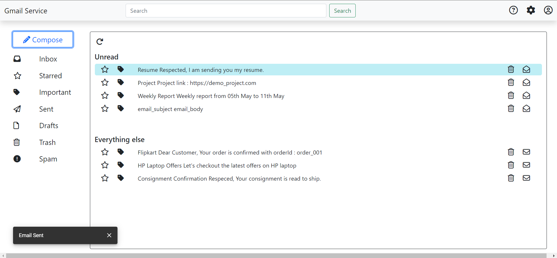 Gmail clone