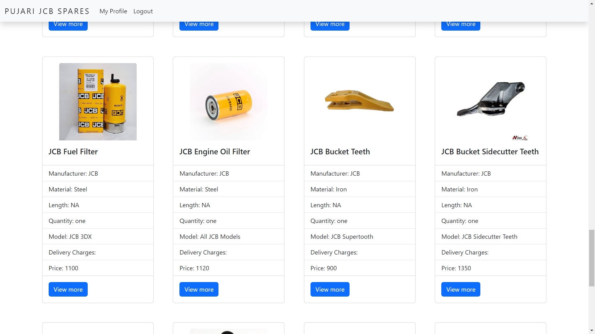 Pujari JCB Spares