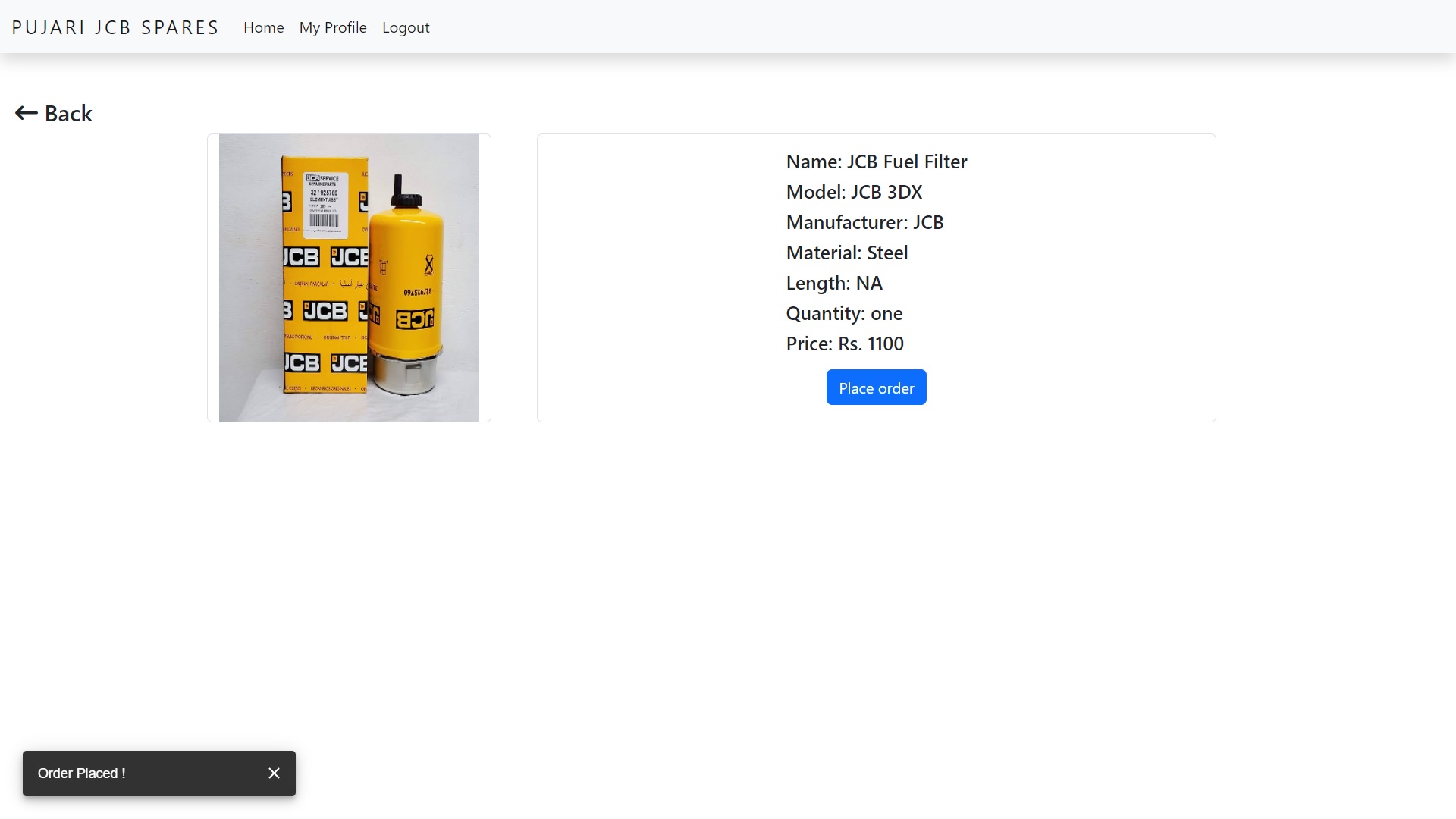 Pujari JCB Spares